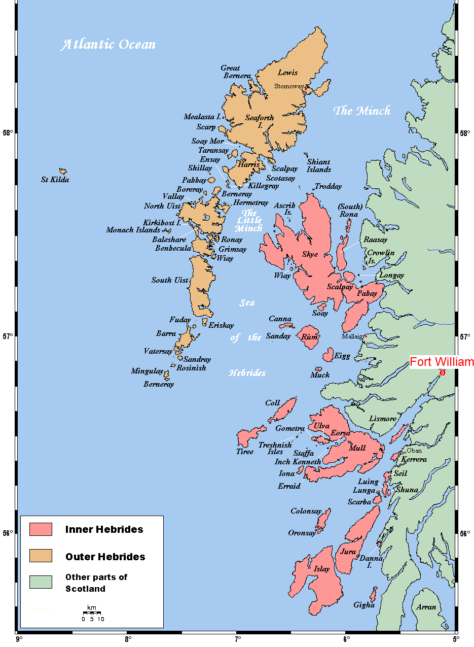 Hebridák térkép